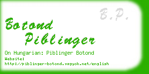 botond piblinger business card